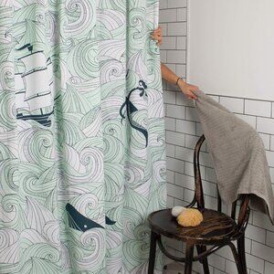 Modcloth Odyssey Print Shower Curtain by Danica Studio